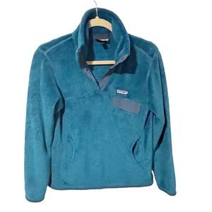 Patagonia Small Blue Re Tool Snap T Fleece Pullover Teal Sweatshirt